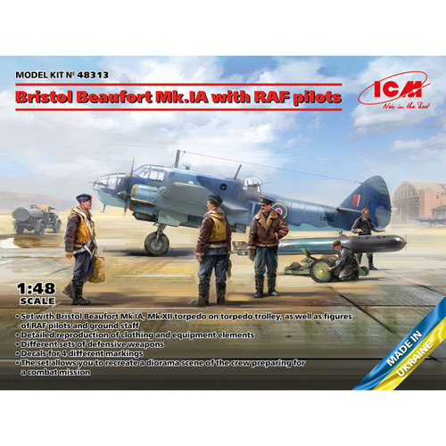ICM 1/48 Bristol Beaufort Mk.IA with RAF Pilots ICM 1/48 Bristol Beaufort Mk.IA with RAF Pilots
