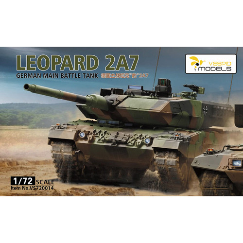 Vespid Models 1/72 German Main Battle Tank Leopard 2 A7 (includes Metal barrel and Metal tow cable) Vespid Models 1/72 German Main Battle Tank Leopard 2 A7 (includes Metal barrel and Metal tow cable)