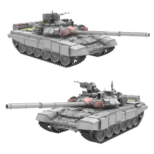 Vespid Models 1/72 T-90 Russian Main Battle Tank (3D printed parts + Metal tow cable)