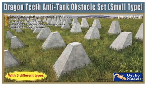Gecko 1/35 Dragon Teeth Anti-Tank Obstacle Set (Small Version)