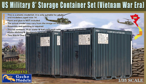 Gecko 1/35 US Military 8' Storage Container Set
