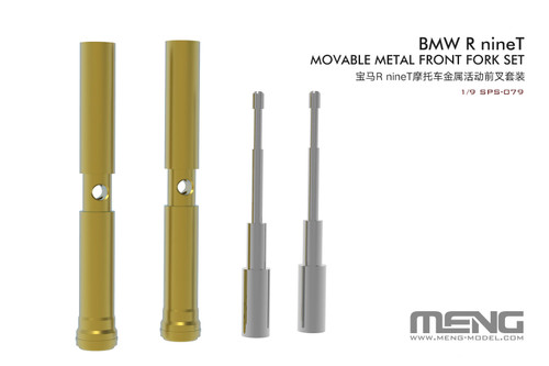 Meng 1/9 BMW R nineT Movable Metal Front Fork Set Meng 1/9 BMW R nineT Movable Metal Front Fork Set
