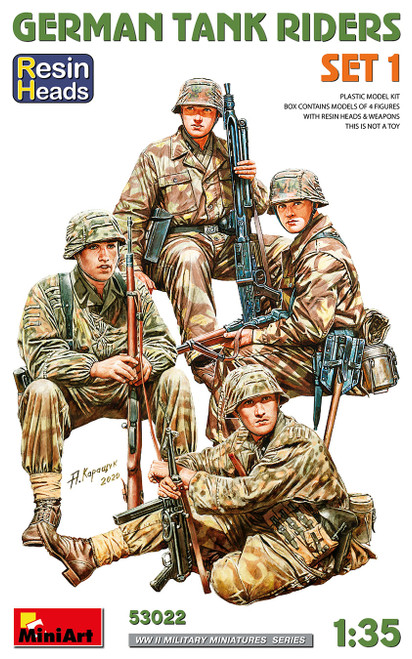 MiniArt 1/35 German Tank Riders Set 1 with Resin Heads