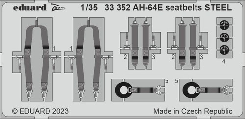 Eduard 1/35 AH-64E Seatbelts Steel (Photo-Etched Set)