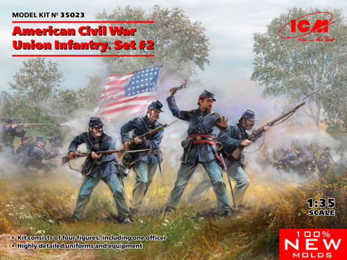 ICM 1/35 American Civil War Union Infantry Set #2