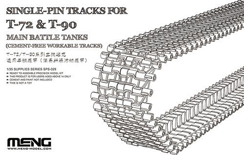 Meng 1/35 Double-Pin Tracks for T-72 & T-90 Main Battle Tanks (Cement-Free Workable Tracks)