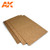 AK Interactive Cork Sheets - Fine Grained - 200 X 300 X 2mm (2 Sheets)