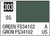Mr Hobby Aqueous Color H303 Semi Gloss Green FS34102 Charcoal Lizard Camouflage 10ml Bottle