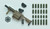 TomyTec Little Armory 1/12 LA013 M32MGL Type Grenade Launcher