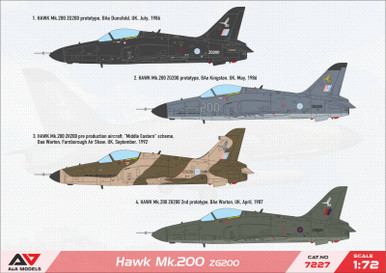 A&A Models 1/72 Hawk 200 light multirole fighter (reg ZG200)