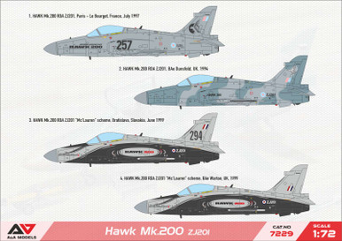 A&A Models 1/72 Hawk 200 light multirole fighter  (reg ZJ201)