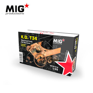 MIG 1/35 K.O. T34 Destroyed T34 Tank