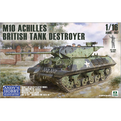 Andy's Hobby Headquarters x Takom 1/16 Scale British Achilles M10 IIc Tank Destroyer with Full Body Figure Model Kit
