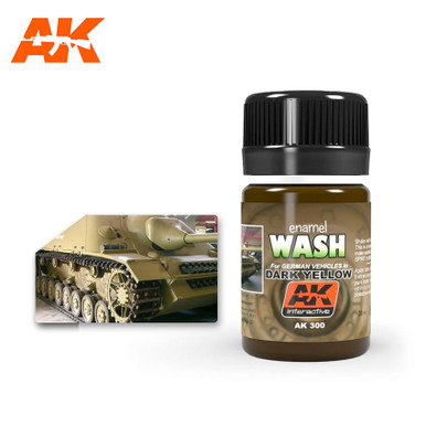 Ak Interactive Dark Brown Wash For Green Vehicles 35ml | Meses sin interés
