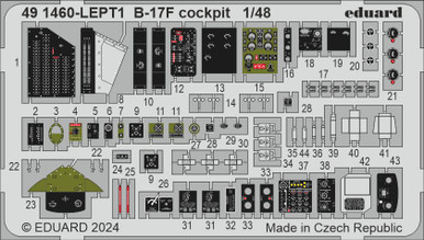 Eduard B-17F cockpit 1/48 Photo etched set for EDUARD
