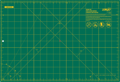 OLFA RM-CG-01 12" x 18" Double Sided Rotary Mat, Green