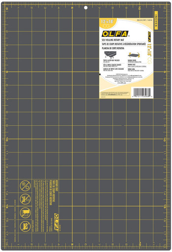 OLFA RM-CG 12" x 18" Double Sided Rotary Mat, Gray