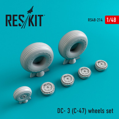 Res/Kit 1/48 DC- 3 (C-47) Wheels Set