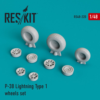 Res/Kit 1/48 P-38 Lightning Type 1 Wheels Set