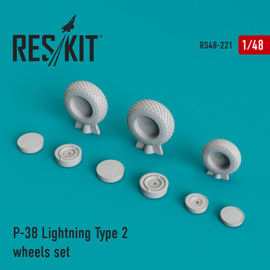 Res/Kit 1/48 P-38 Lightning Type 2 Wheels Set