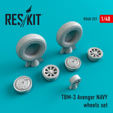 Res/Kit 1/72 TBM-3 Avenger Navy Wheels Set