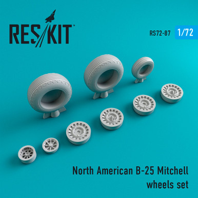 Res/Kit 1/72 North American B-25 Mitchell Wheels Set