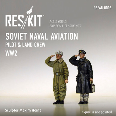 Res/Kit 1/48 WW2 Soviet Naval Aviation Pilot & Land Crew