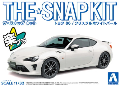 Aoshima 1/32 SNAP KIT #21-B Toyota GR 86 (Crystal White Pearl)