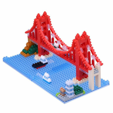 Nanoblock World Famous Buildings Sights to See Golden Gate Bridge Building Block Figure