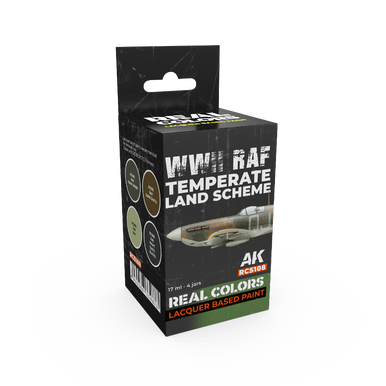 AK Interactive Real Colors WWII RAF Temperate Land Scheme Set (Set of 4)