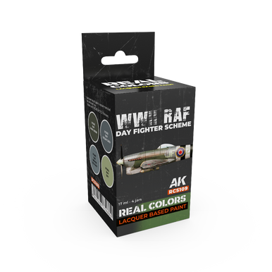 AK Interactive Real Colors WWII RAF Day Fighter Scheme Set (Set of 4)