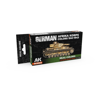 AK Interactive Real Colors German Afrika Korps Colors 1941-1943 Set (Set of 6)