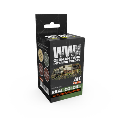 AK Interactive Real Colors WWII German Tank Interior Colors Set (Set of 4)