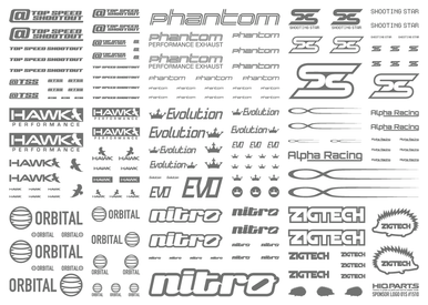 HiQ Parts Sponsor Logo Decal 02S Gray (1pc)