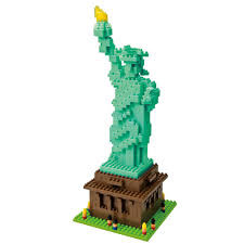 Nanoblock World Famous Buildings Sights to See Statue of Liberty Building Block Figure