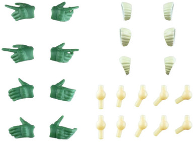 TomyTec Little Armory 1/12 LAOP10 Soushai Shojo Teien Tactical Gloves Green