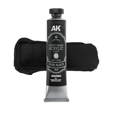 AK Interactive Artist Dense Acrylic Color Pure Black