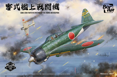 Border Model 1/35 A6M2 Zero Fighter with Engine Interior and Weapons Okinawa 1945