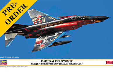 Hasegawa 1/72 F-4EJ Kai Phantom II 302SQ F-4 Final Year 2019 (Black Phantom)