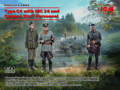 ICM 1/24 Type G4 Car with MG 34 and German Staff Personnel