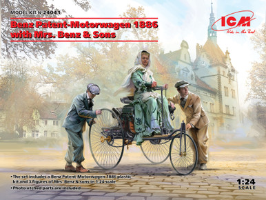 ICM 1/24 Benz Patent-Motorwagen 1886 with Mrs. Benz & Sons