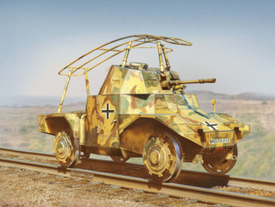 ICM 1/35 Panzerspähwagen P 204 (f) Railway WWII German Armoured Vehicle