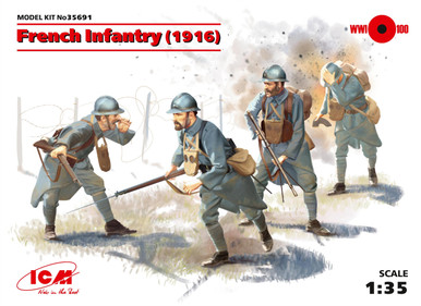 ICM 1/35 French Infantry 1916 (4 Figures)