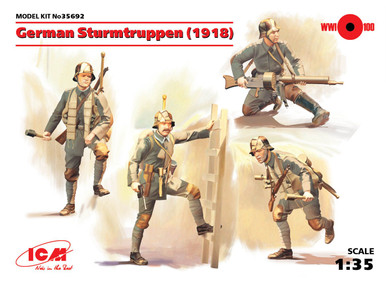 ICM 1/35 German Sturmtruppen 1918 (4 Figures)