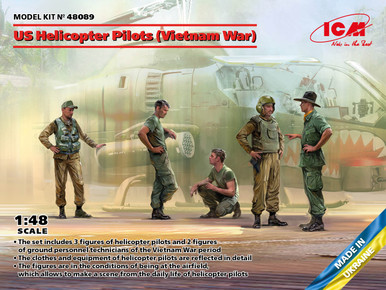 ICM 1/48 US Helicopter Pilots Vietnam War (5 Figures)