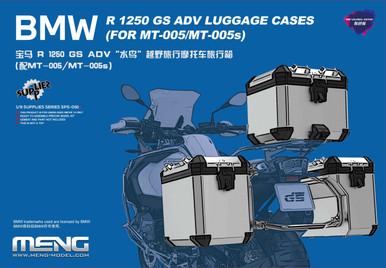 Meng 1/9 BMW R 1250 GS ADV Luggage Cases (FOR MT-005/MT-005s) (Pre-colored Edition)