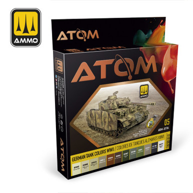 Ammo Mig Atom Paint Sets German Tank Colors WWII (12 paints per set)
