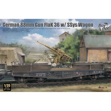 Border Model 1/35 German 88mm Gun Flak 36 with SSys Wagon