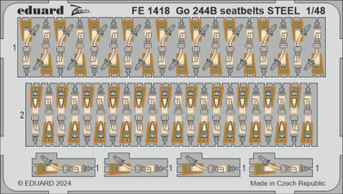 Eduard Go 244B seatbelts STEEL 1/48 Zoom Set for ICM