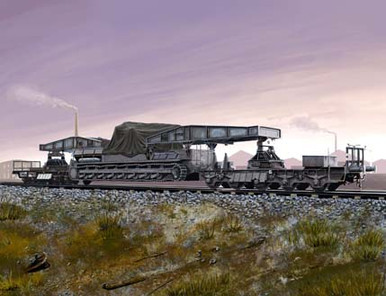 Hobby Boss 1/72 German Rail Transporter for Karl-Gerat